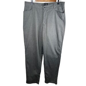 Stretch Riders Women's Gray Herringbone High Rise Dress Pants Size 16L 90s Y2K